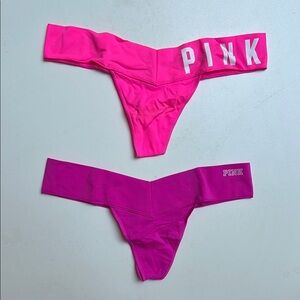 Victoria's Secret Bold Pink Thong Duo